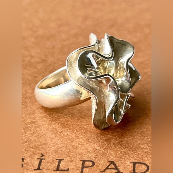 Silpada Sterling Silver blooming flower ring size 5 - Picture 3 of 5